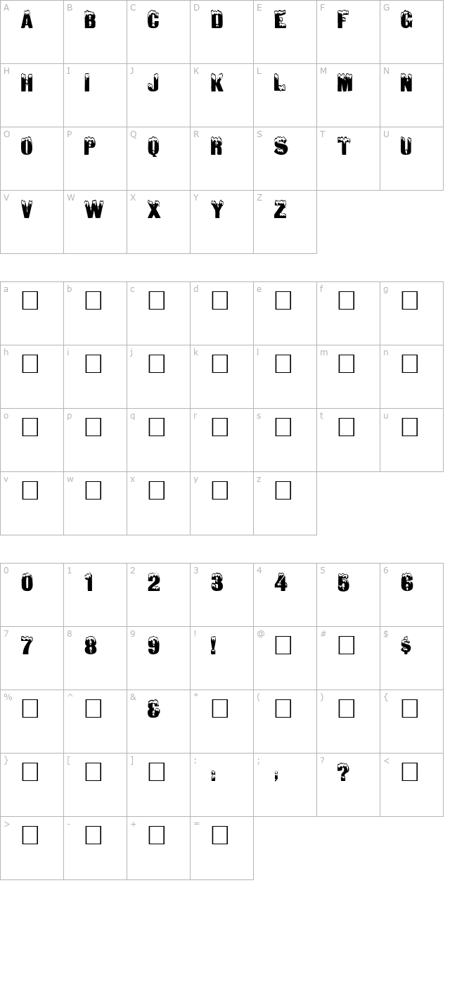 igloolaser character map