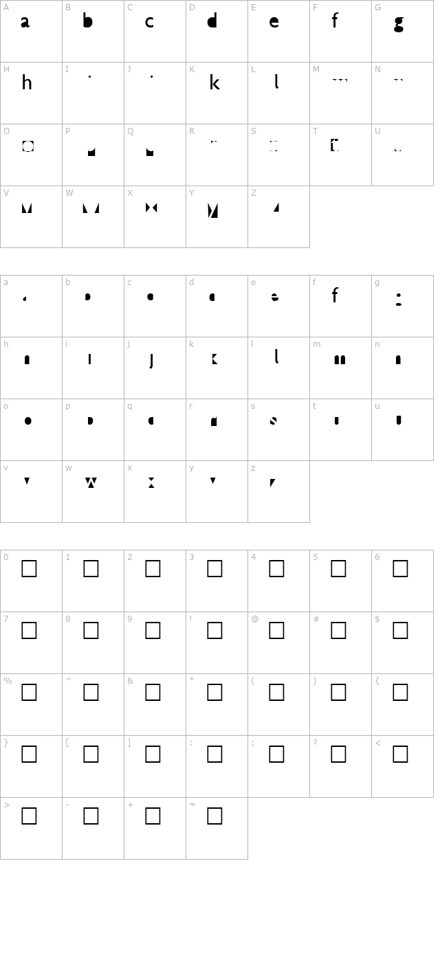 in-n-out character map