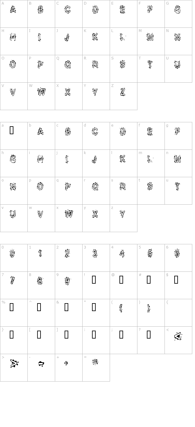 Inkblot Baby character map