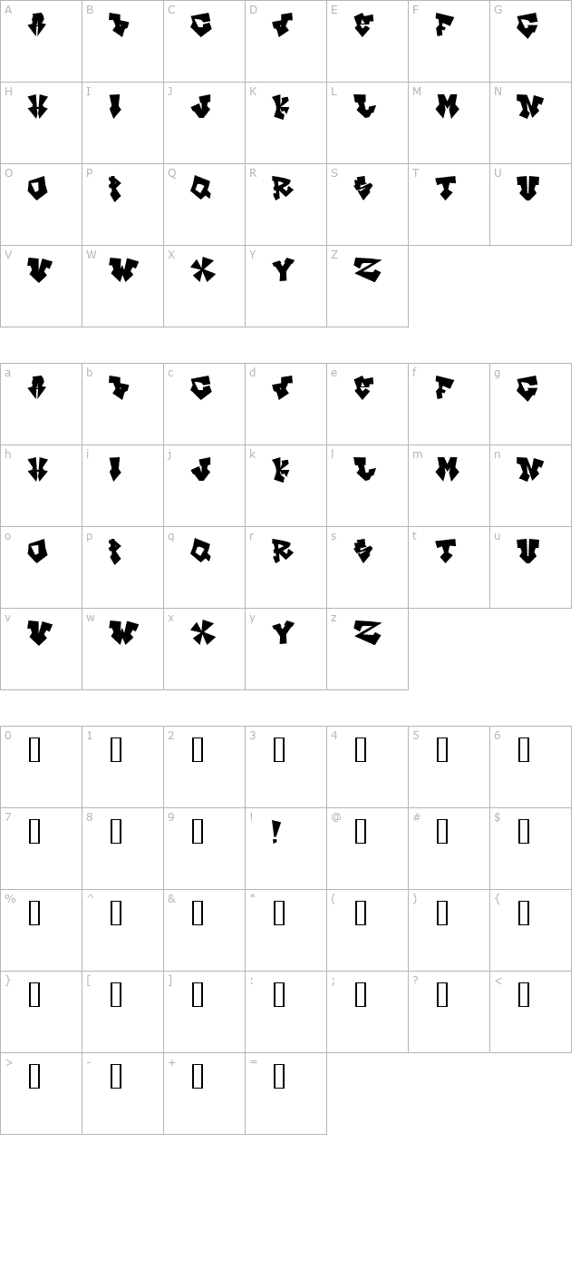 inks-ol-bitch character map