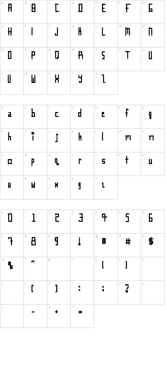 innie-outtie character map