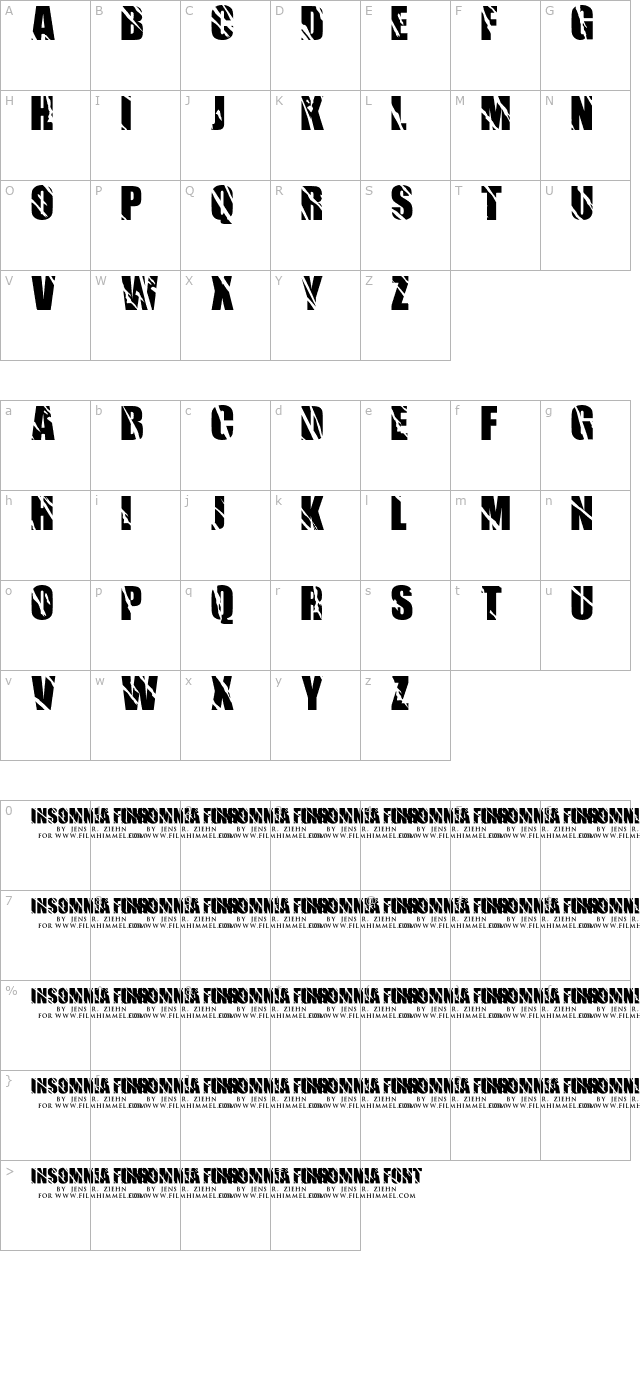 Insomnia 1 character map