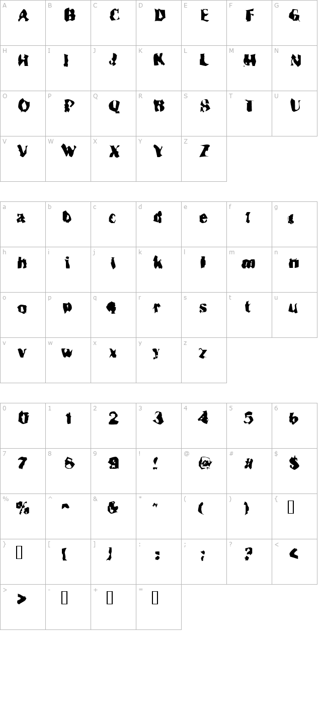 Inspector 39 character map