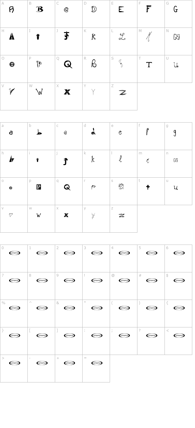 Instant Soup Mix character map