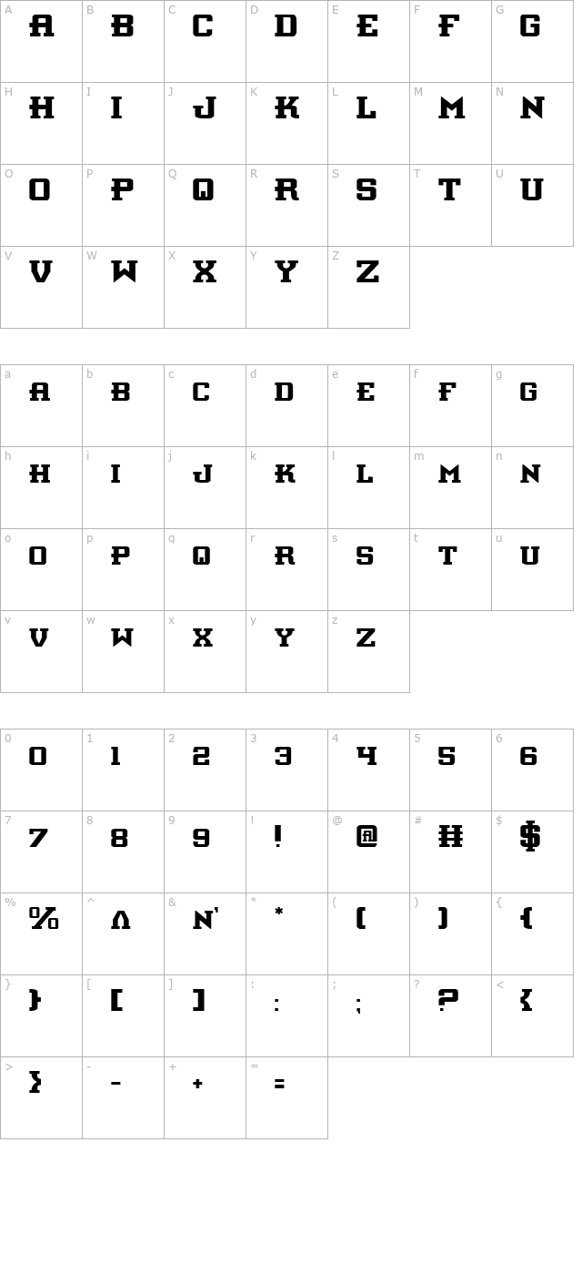 Interceptor character map