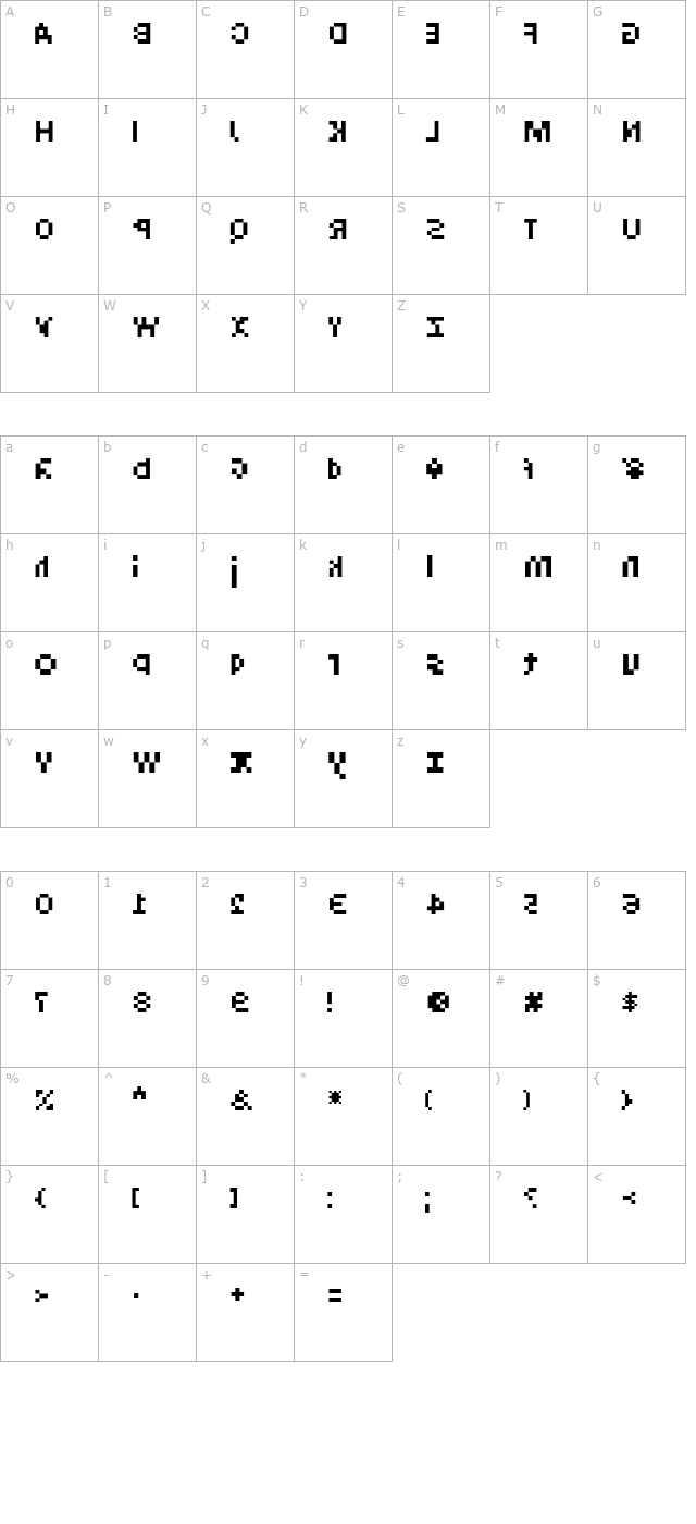 intercom-receiver character map