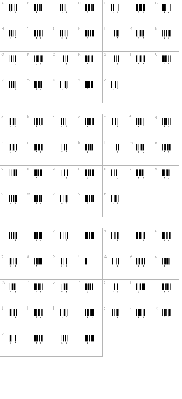 IntHrP24DlTt character map