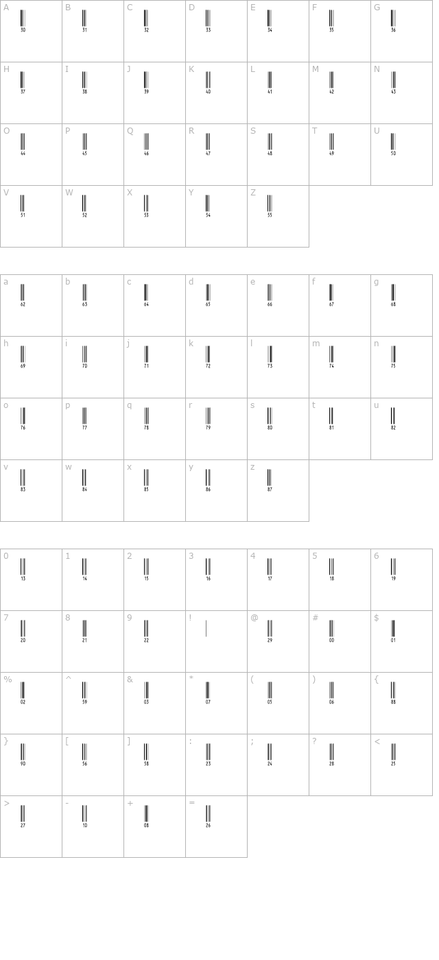 inthrp60dmtt character map