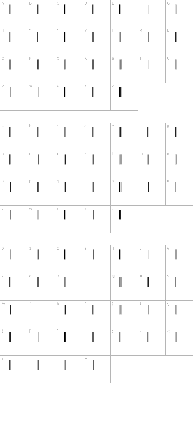 intp60dmtt character map