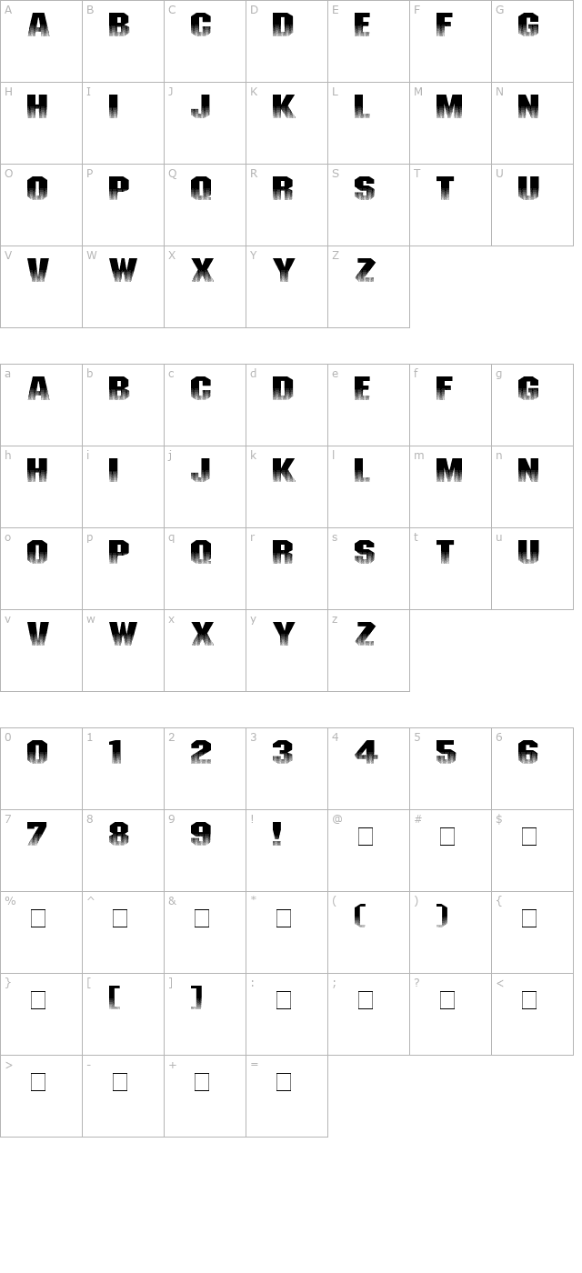 invisiblekiller character map