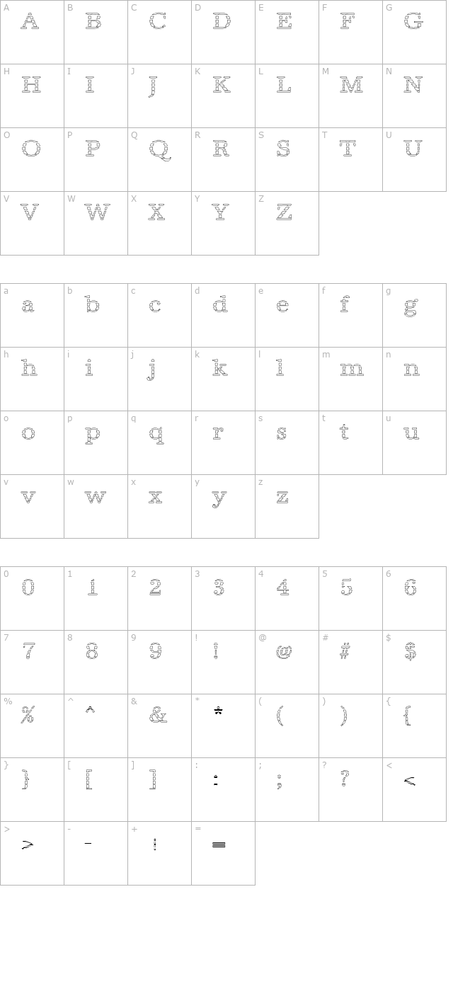 irisbeckergradow-regular character map