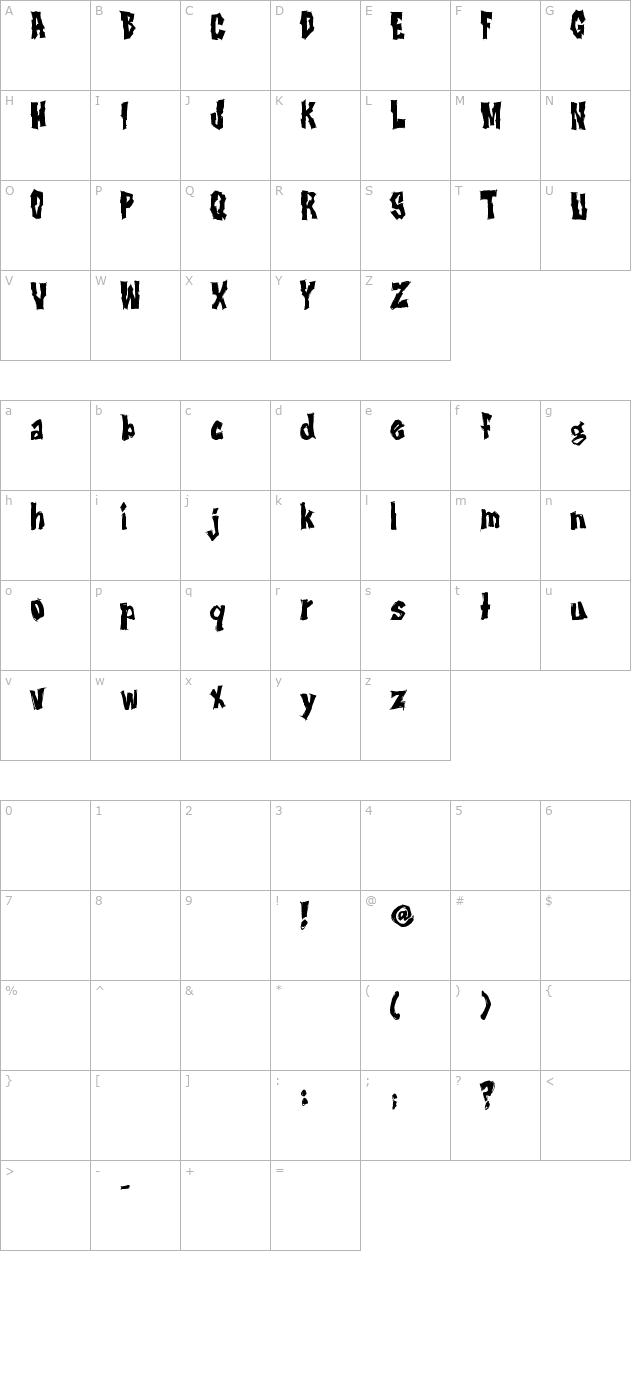 It Must Be Destroyed character map