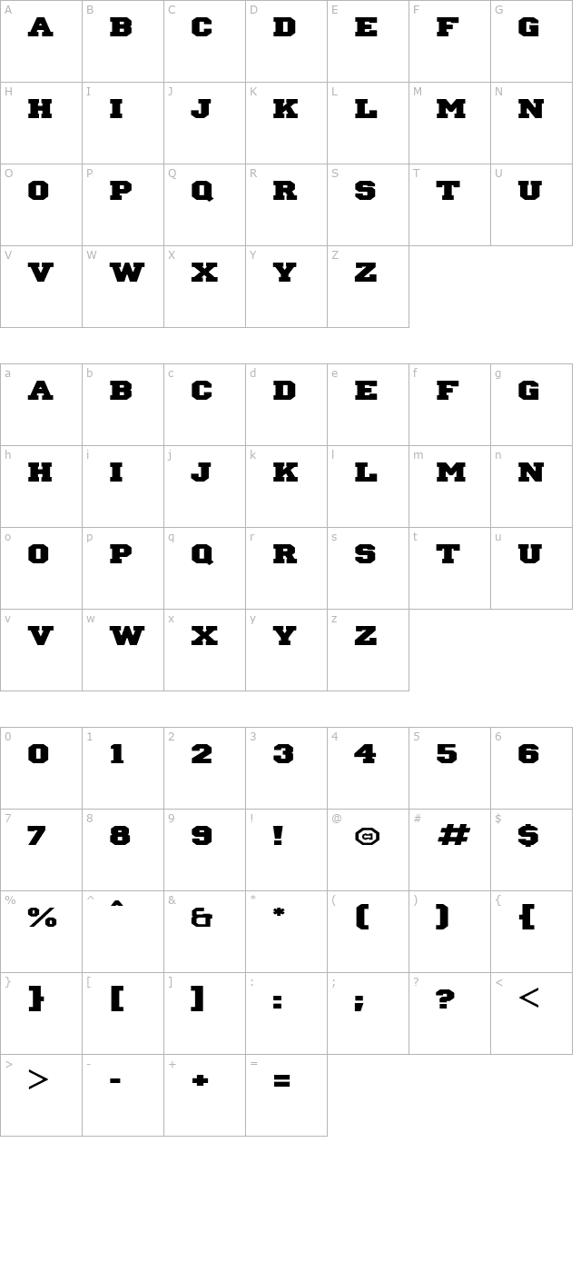 ivyleagueextendedsolid character map