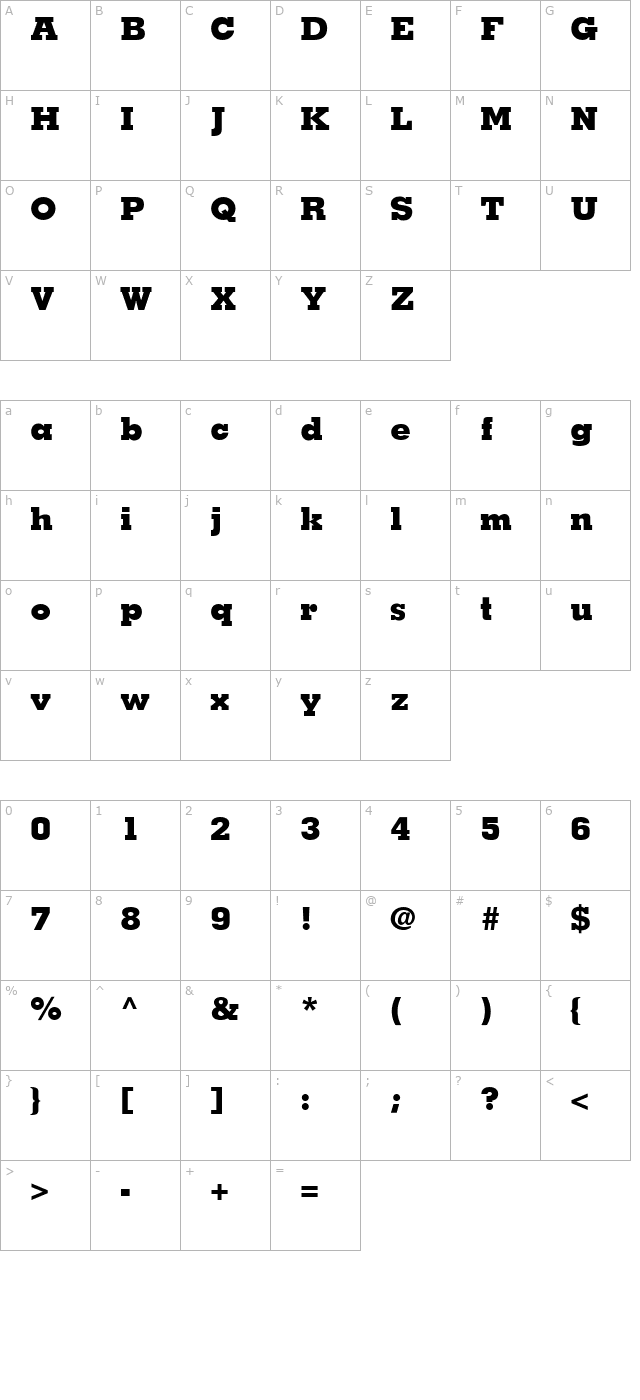 jaak-black-ssi-extra-bold character map