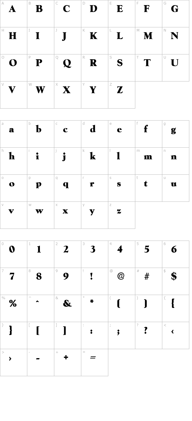 JackBecker-Heavy character map