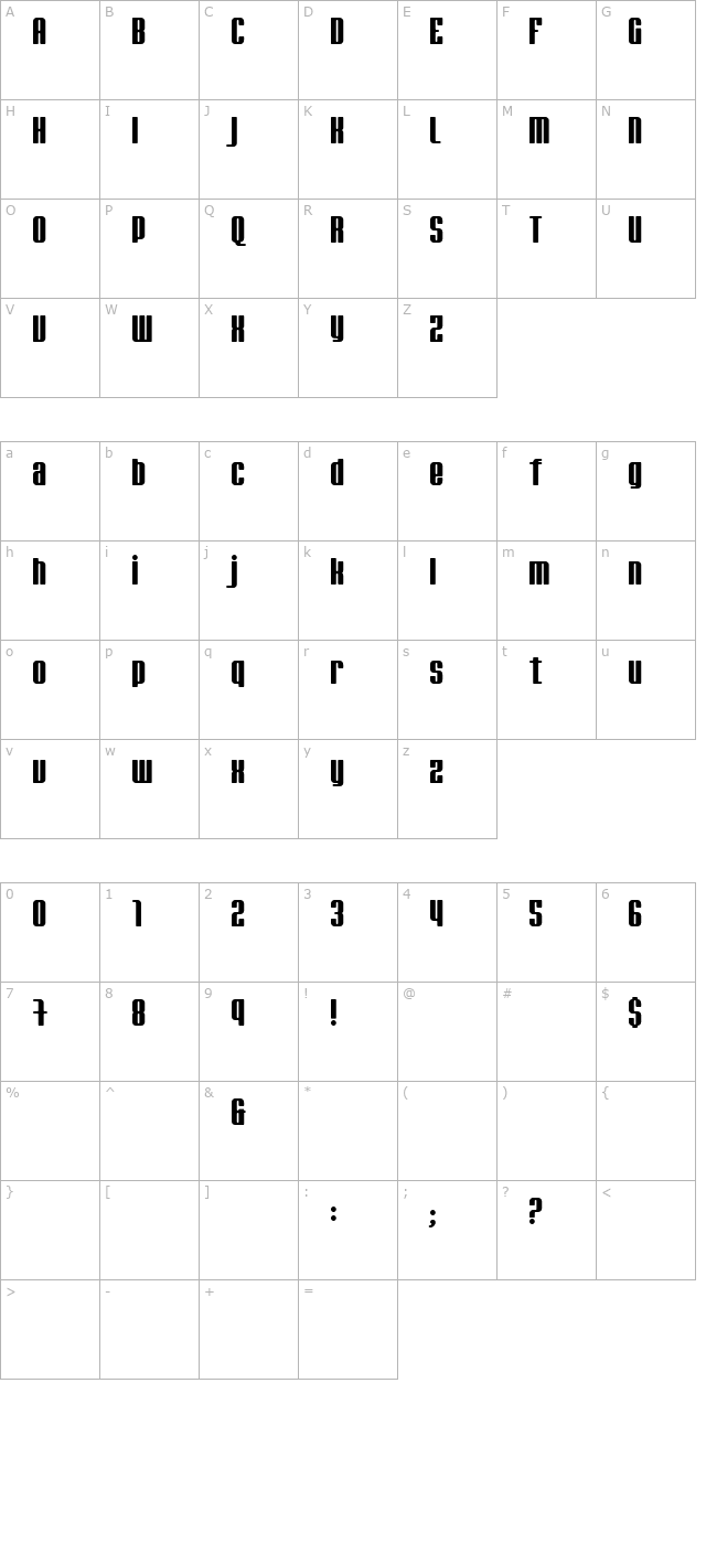 Jade Monkey character map