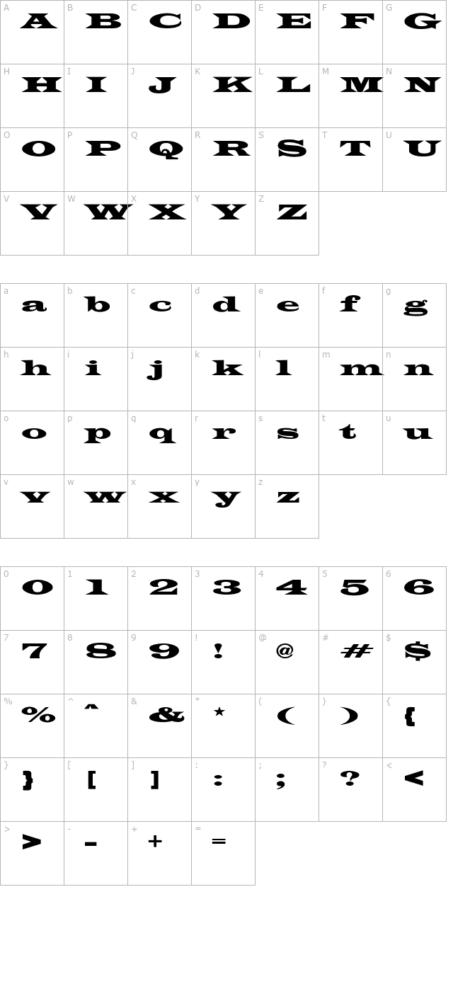 James-WideExt-Normal character map