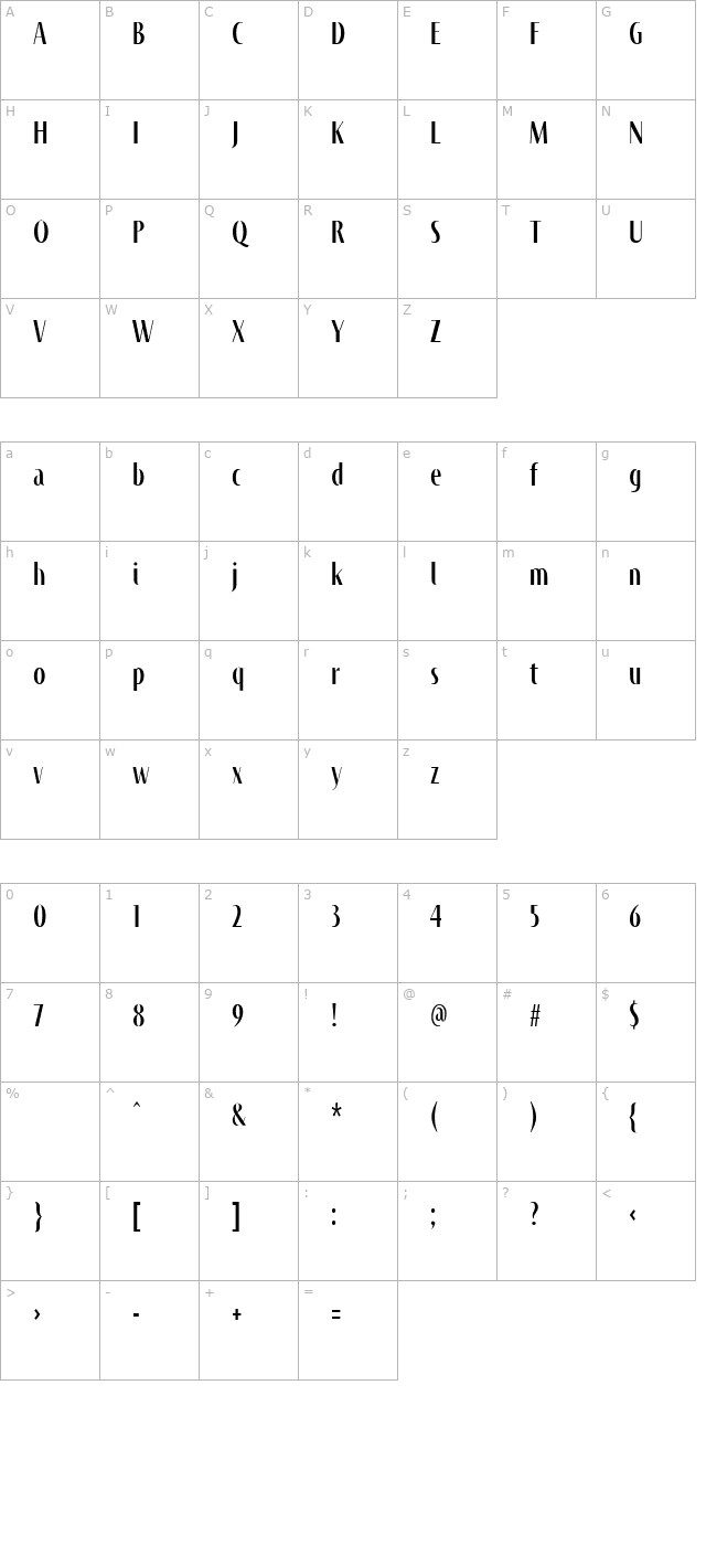 jandonilight character map