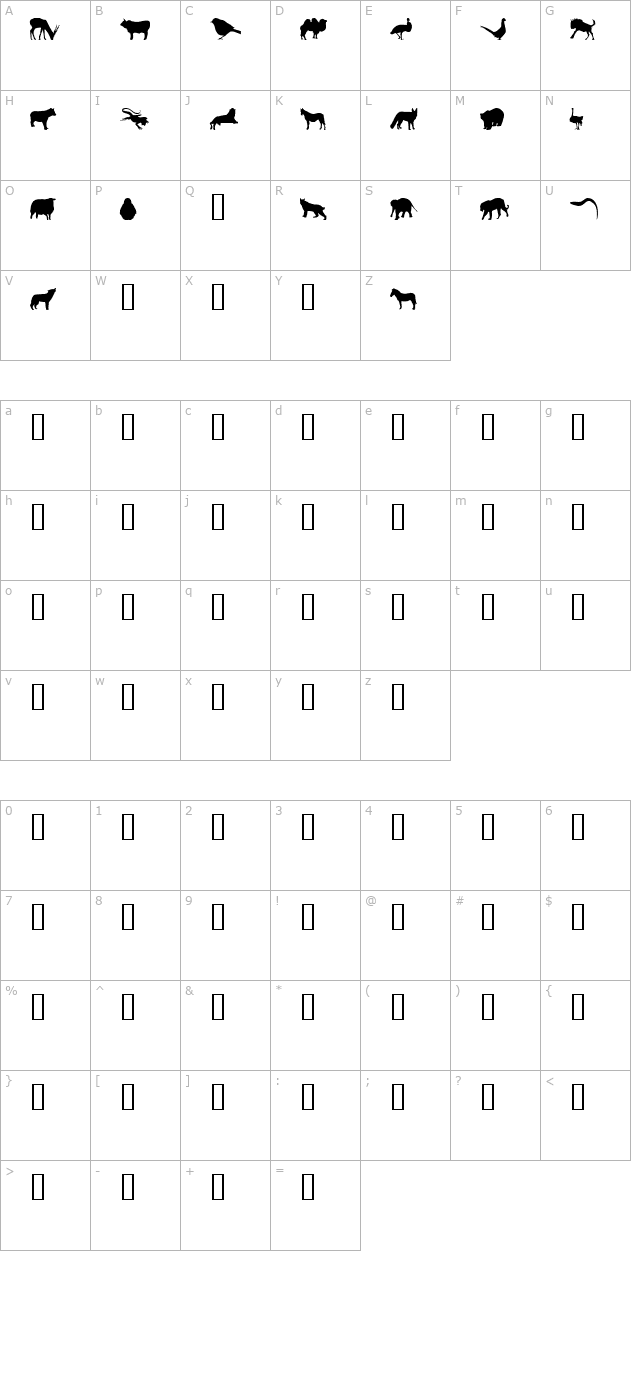 jasna-p character map