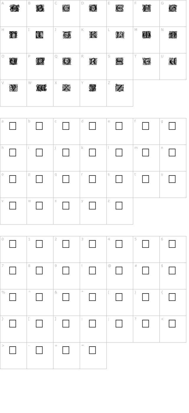 jeff-plain character map