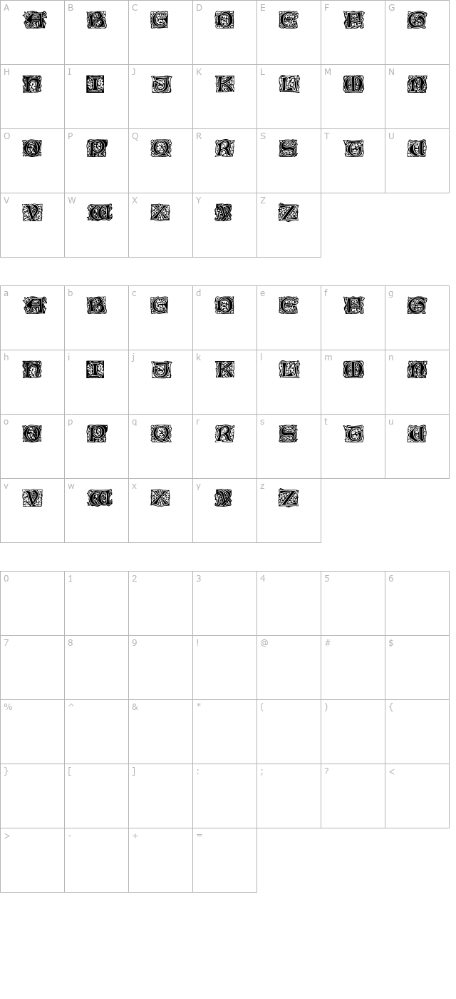 Jeff Regular character map