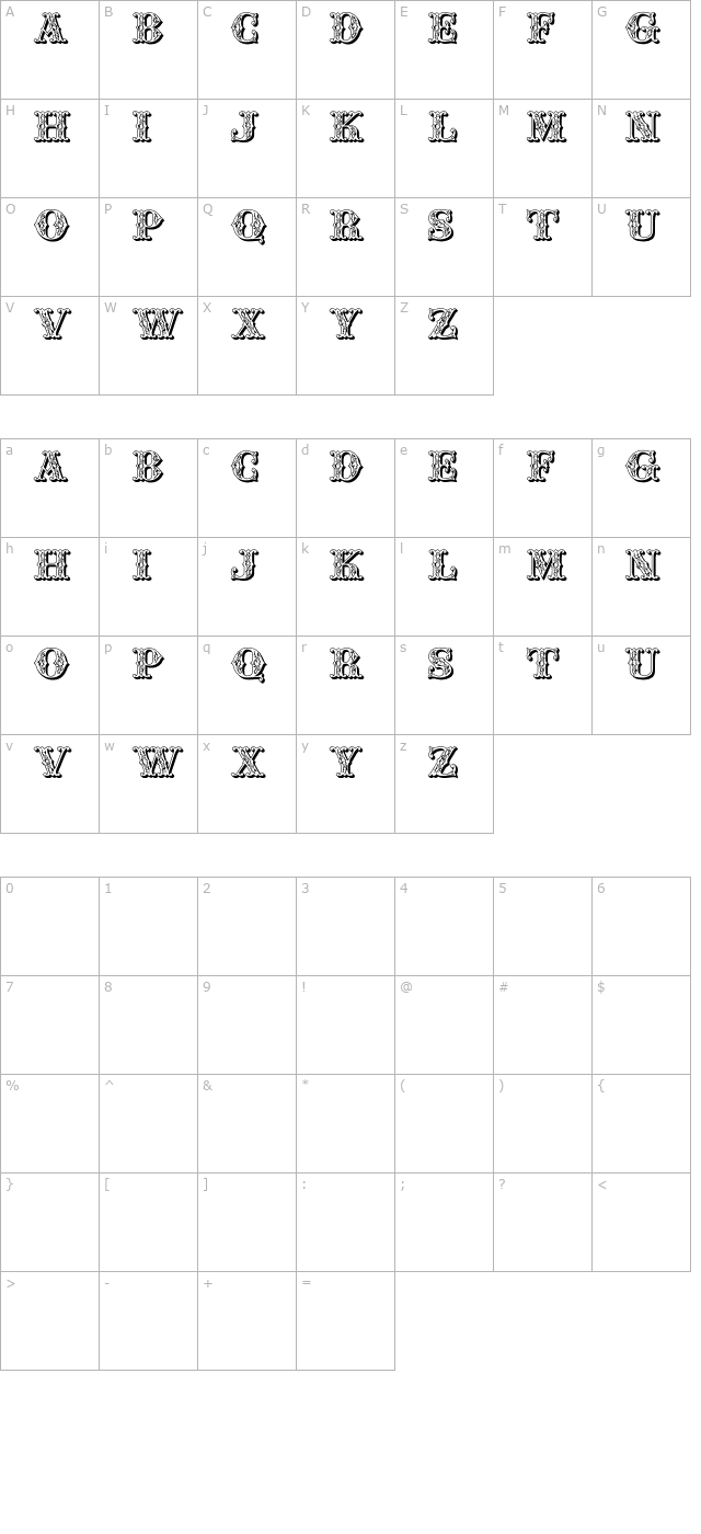 JFSpringFair character map