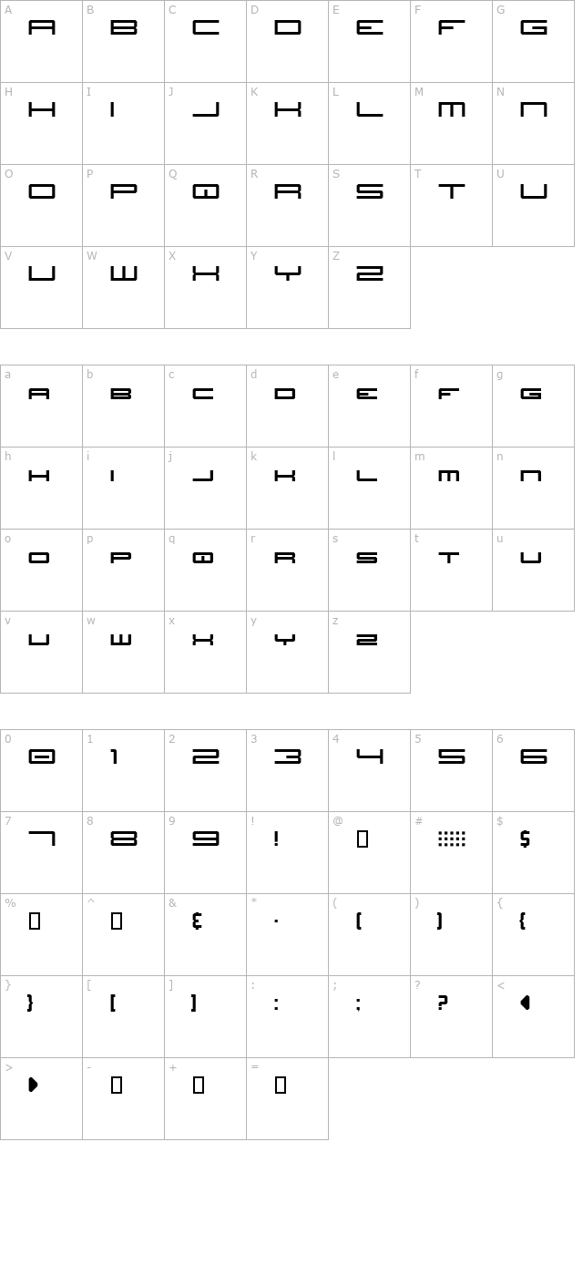 JH_TITLES Nominal character map