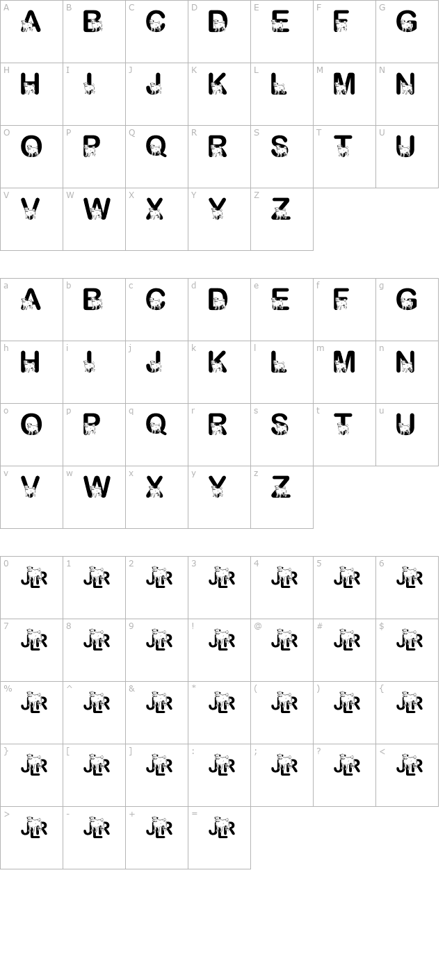 jlr-doggon character map