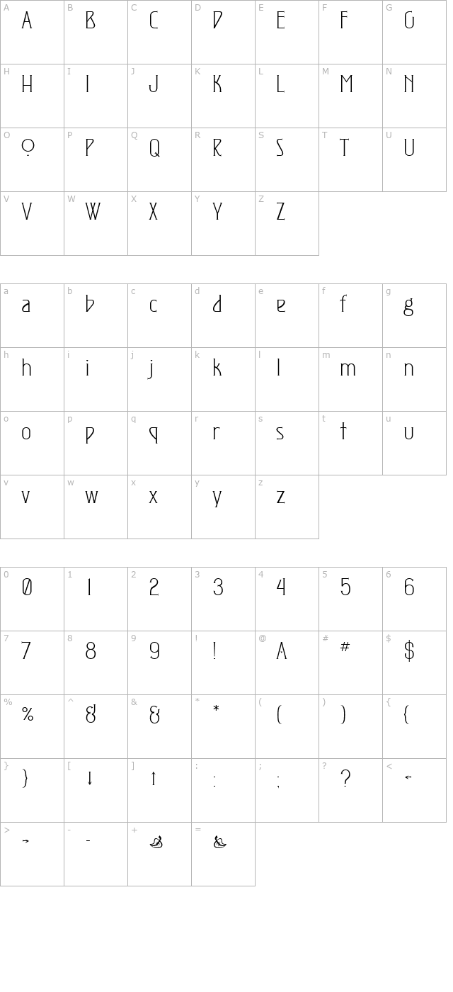 jm-exposition-plain-one character map