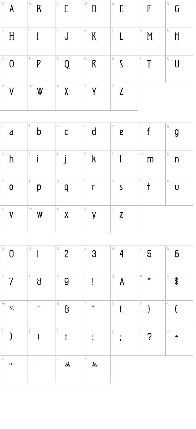 jm-exposition-rounded-medium character map