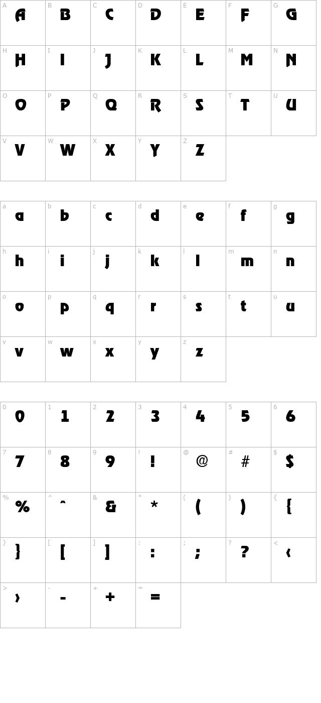 joebecker-heavy character map