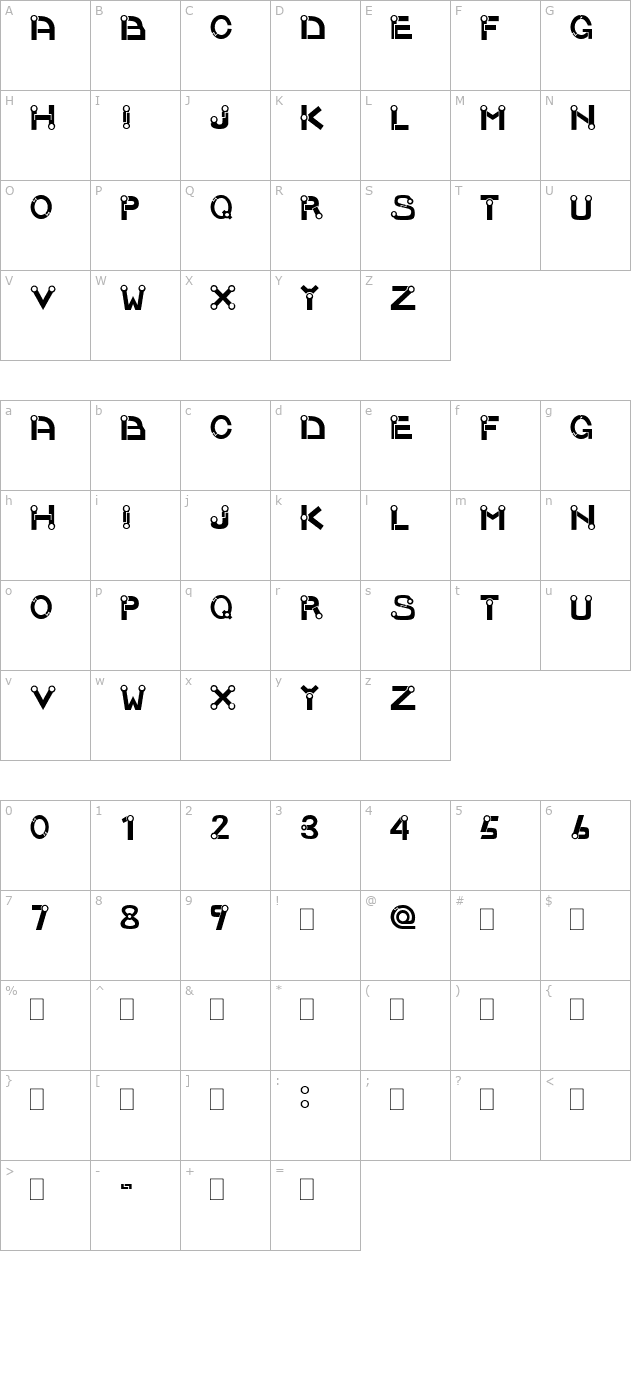 joint-e character map