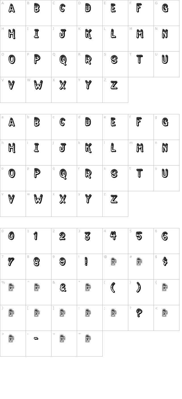 Jokewood character map