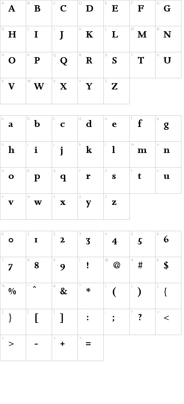 josiedemi-regular character map