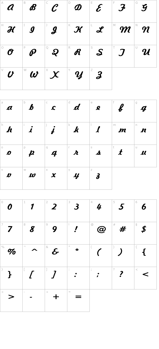 jott-43-wide-bold character map