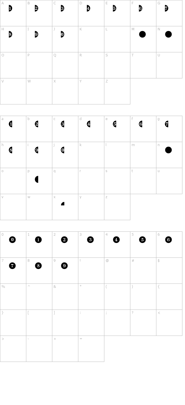 JournalDingbatsFourSSi character map