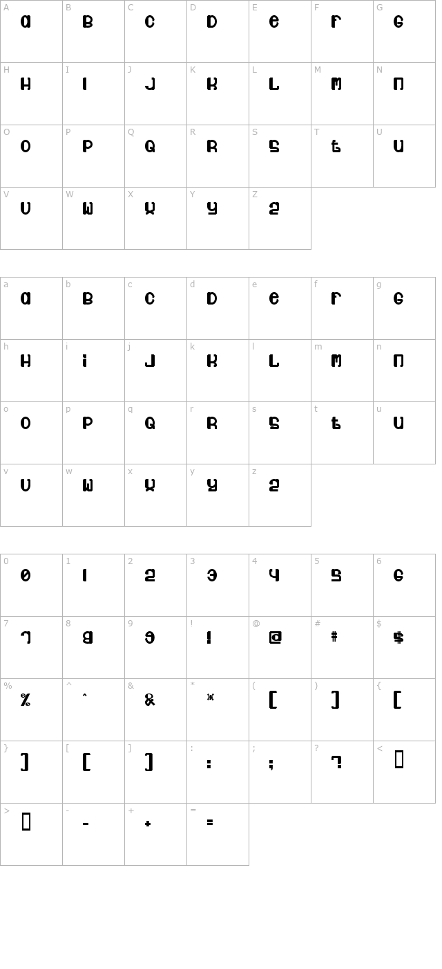 jubie character map