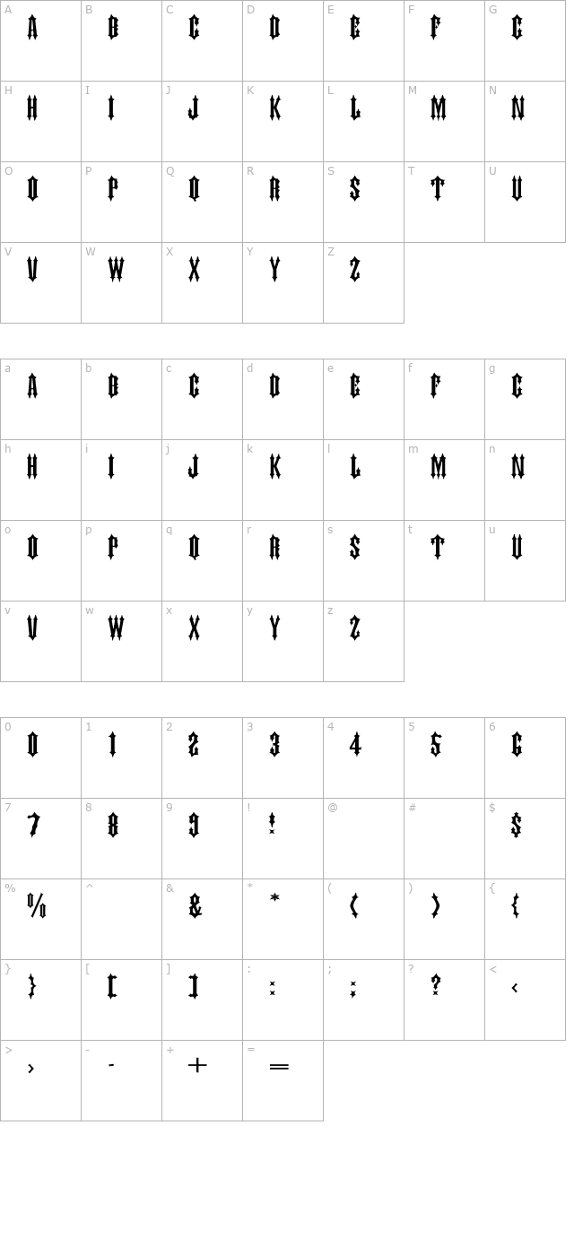 JudasCaps Wd character map