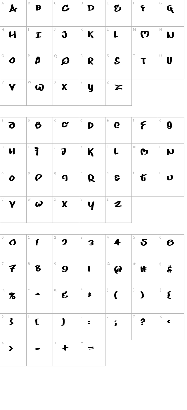 juice character map