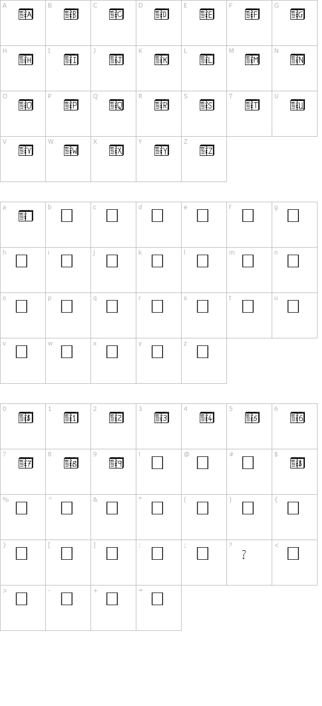 jumble-book character map