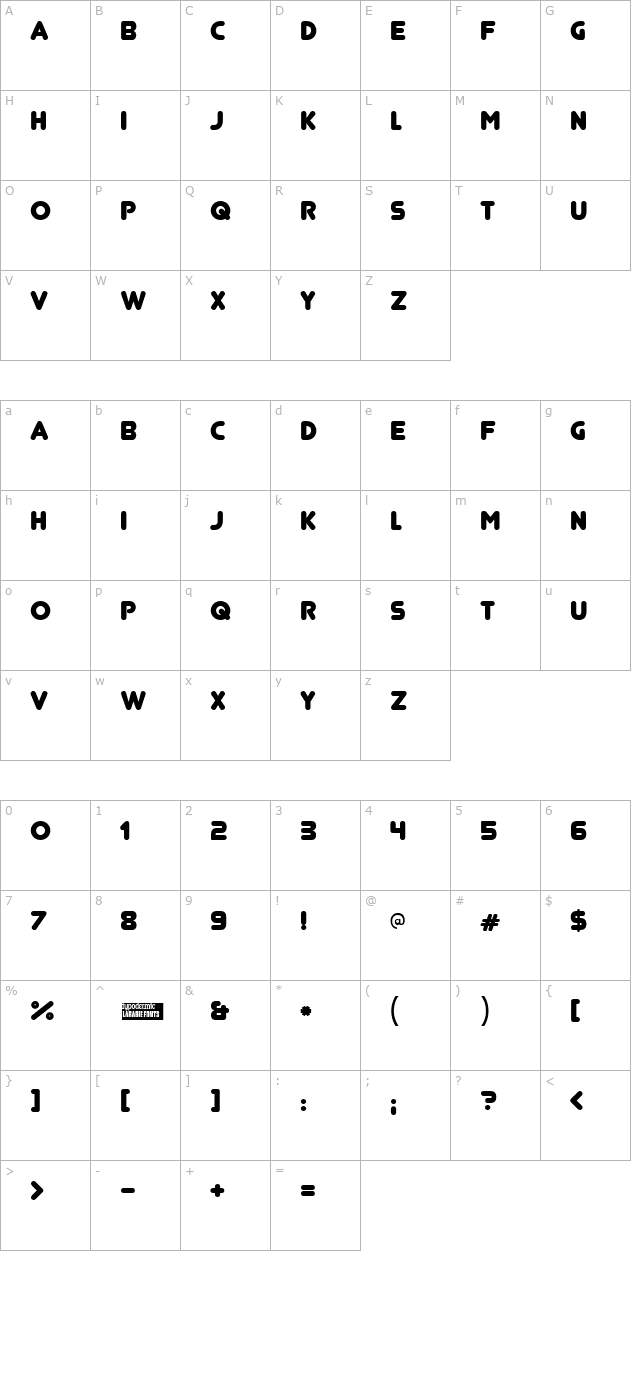 Junegull character map