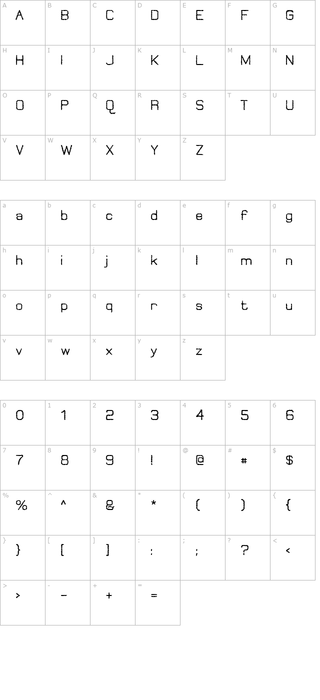 Jungle Burnout character map