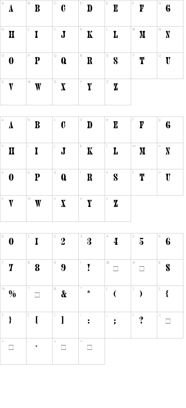 Juniper character map