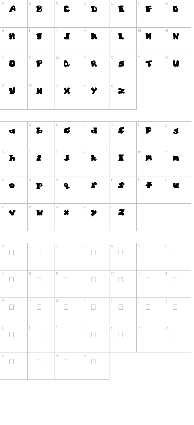 just_willys character map