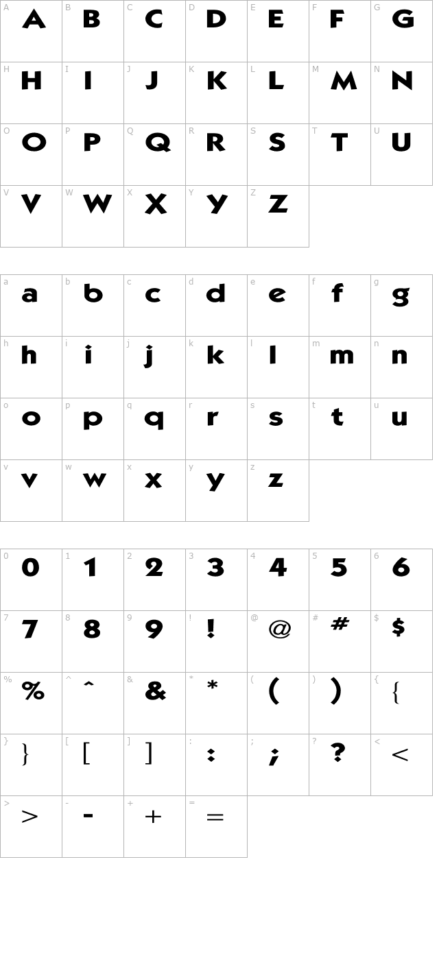 Kabel Wd Book character map