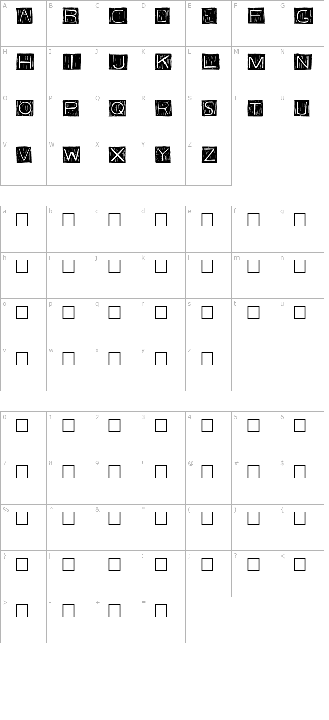 Kafka character map