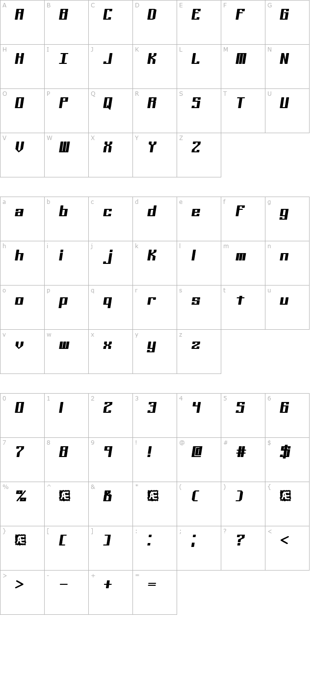 kaliber-solid-brk- character map