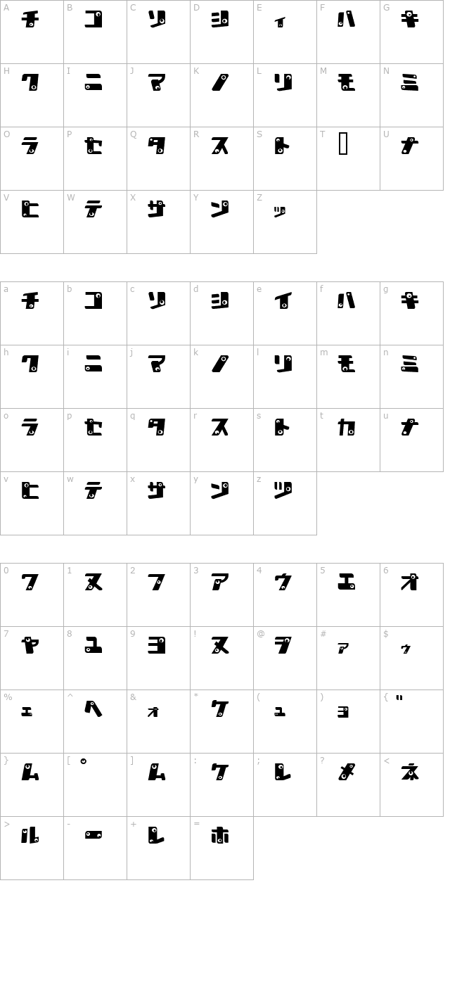 kankana K character map