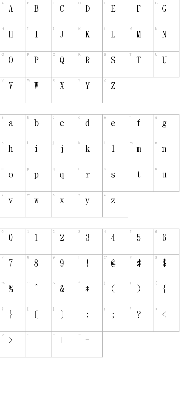 kantingliu character map