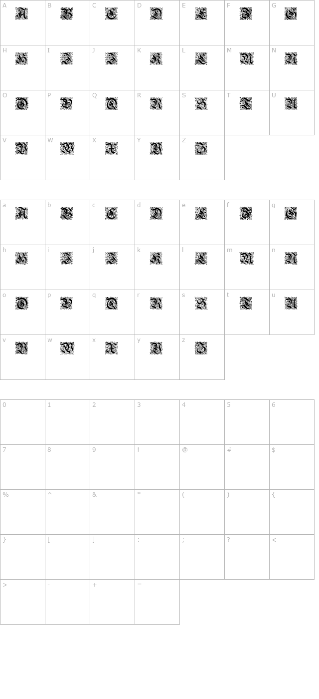 kanzlei-initialen character map